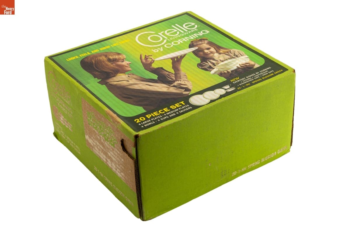 Corning "Corelle Spring Blossom Green" Dinnerware Set, 1971