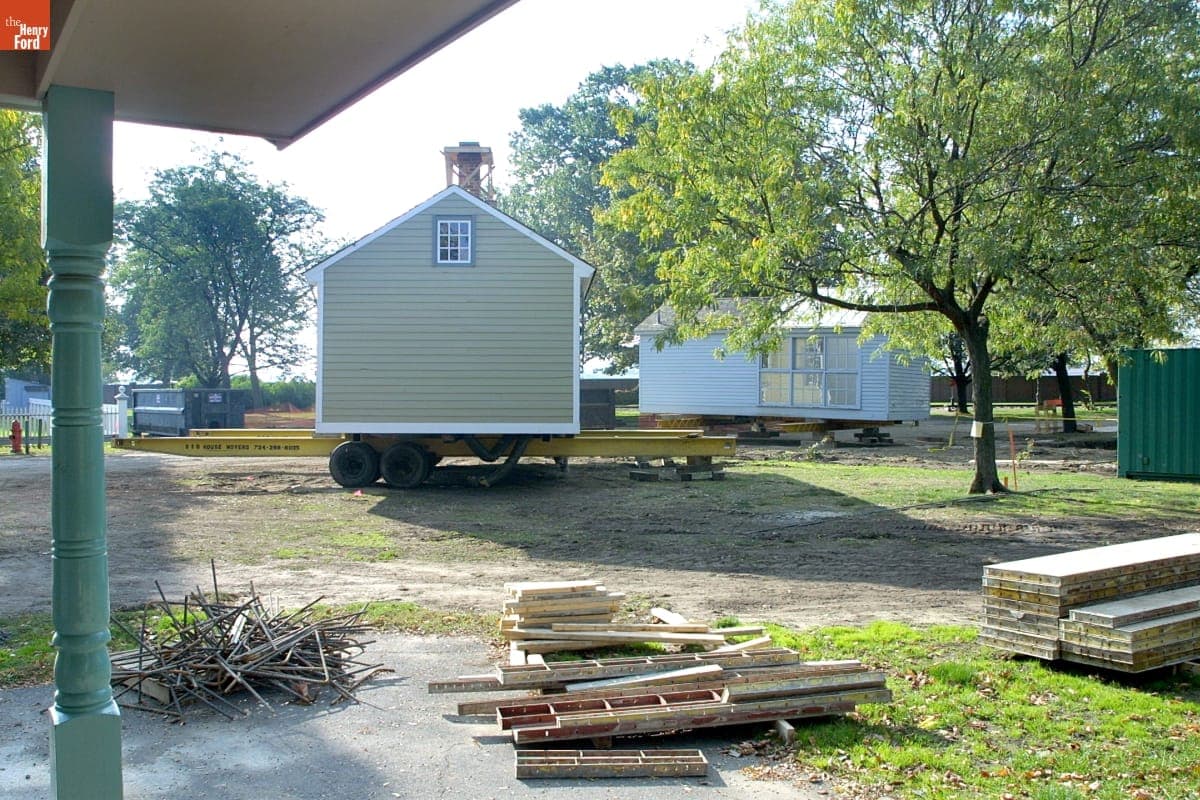 Phoenixville Post Office and Tintype Studio Being Relocated during the Greenfield Village Restoration Project, October - November 2002