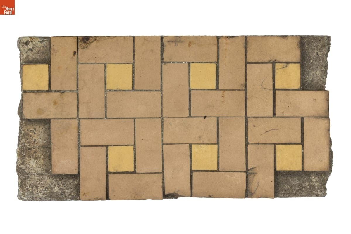 Floor Tile Fragment from Squeak's Diner, Kensington, Connecticut, 1941