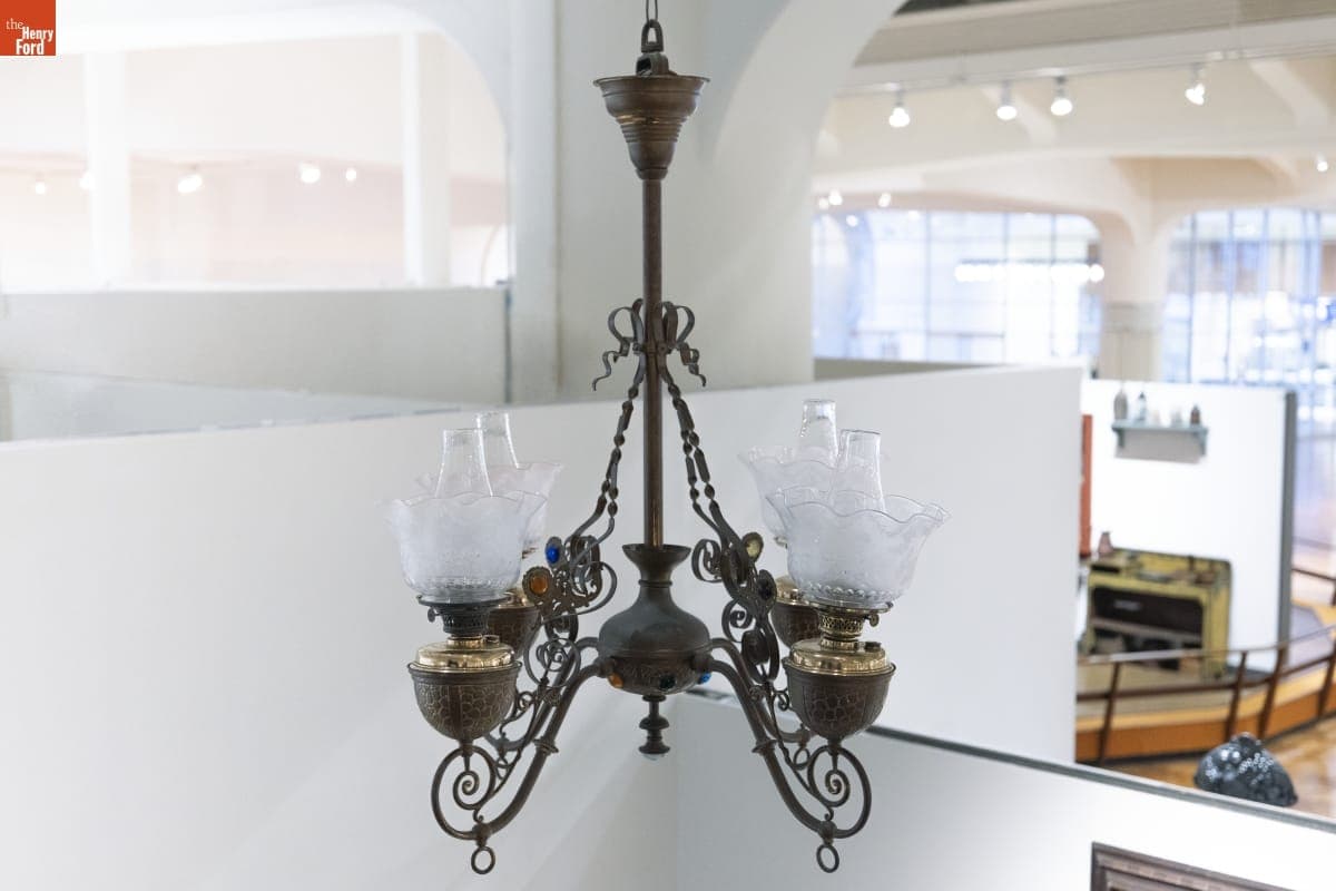 Kerosene Chandelier, 1885-1900