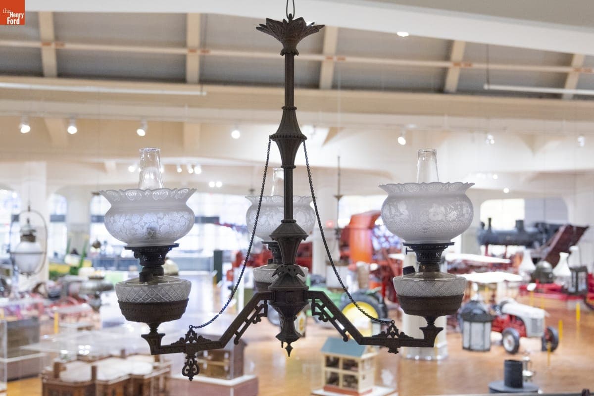 Kerosene Chandelier, 1885-1900