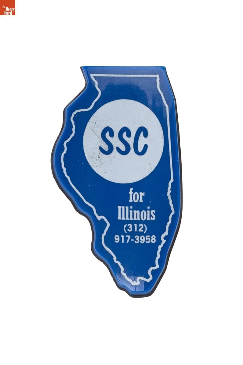 "SSC for Illinois" Refrigerator Magnet, 1987-1993