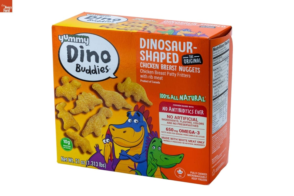"Yummy Dino Buddies" Dinosaur-Shaped Chicken Breast Nuggets Box, 2023