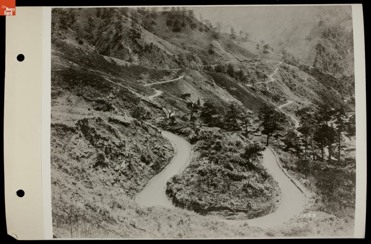 Switchback Road in South American Mountains, circa 1930