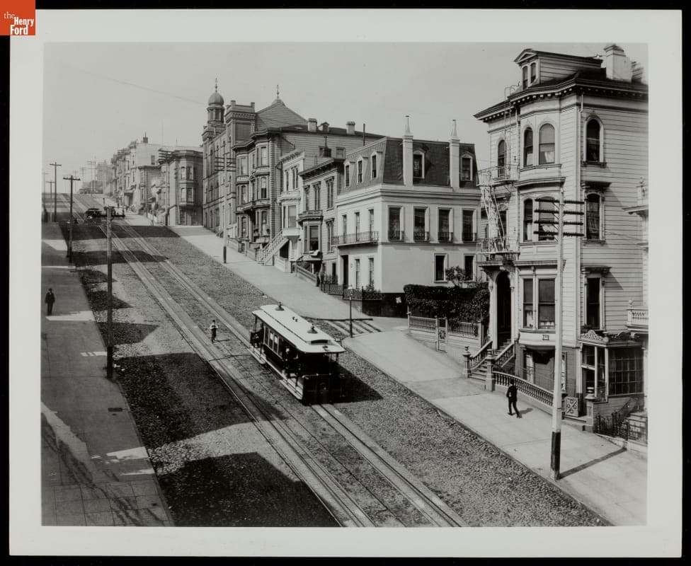 Cable Car on Street in San Francisco, California, 1900
