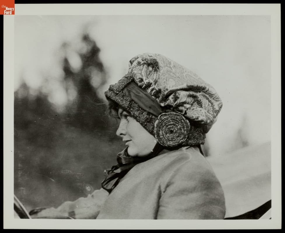 Woman Driver Wearing Motoring Hat, 1910-1920