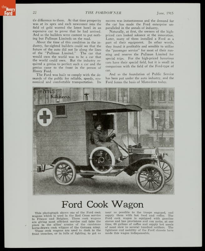 "Ford Cook Wagon," June 1915