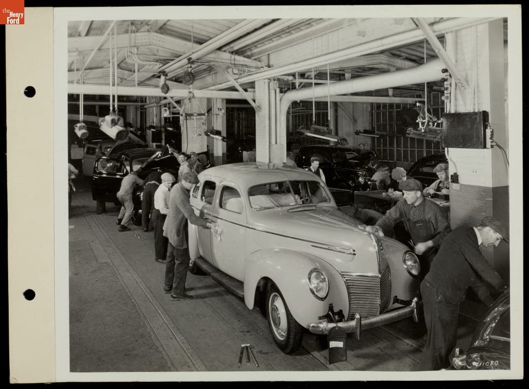 Mercury Sedan at End of Assembly Line, Ford Motor Company, 1938