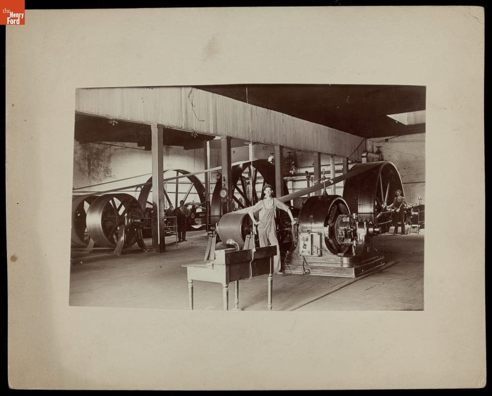 Interior of Power House, Indianapolis Street Railway, 1899