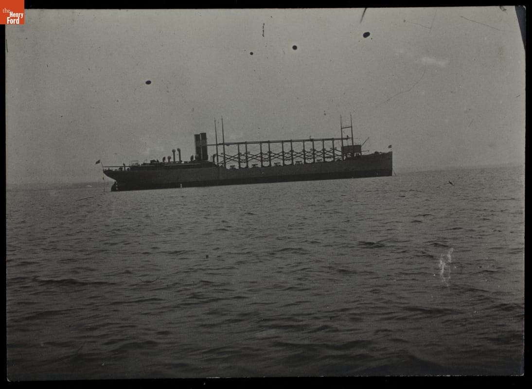 Steamboat in the Detroit River, circa 1920