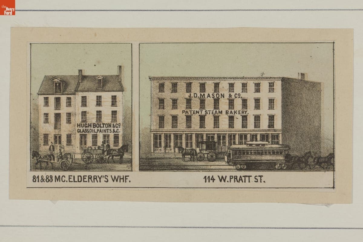 Baltimore Horse-Drawn Streetcar, circa 1870