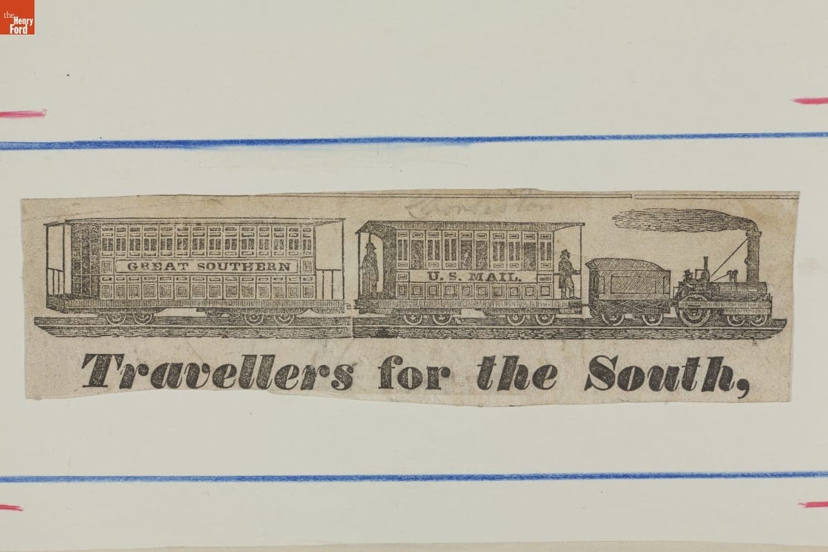 "Travellers for the South," circa 1845