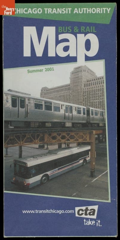 "Chicago Transit Authority Bus and Rail Map," Summer 2001