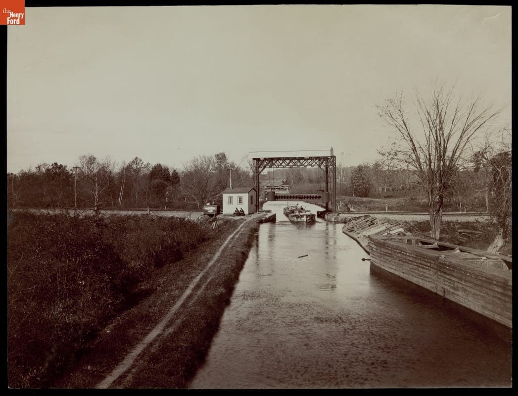 Vertical Lift Railroad Bridge, Morris and Essex Canal near Mountain View, New Jersey, 1890-1901