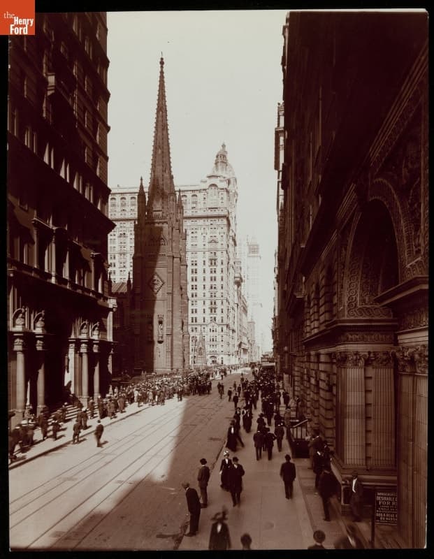Broadway and Trinity Church, New York City, circa 1912
