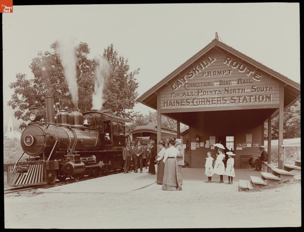 Railway Station at Haines Corners, Catskill Mountains, New York, circa 1902