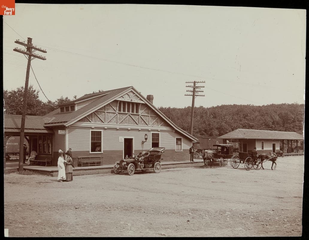 "Railroad Station, Magnolia, Massachusetts," circa 1906