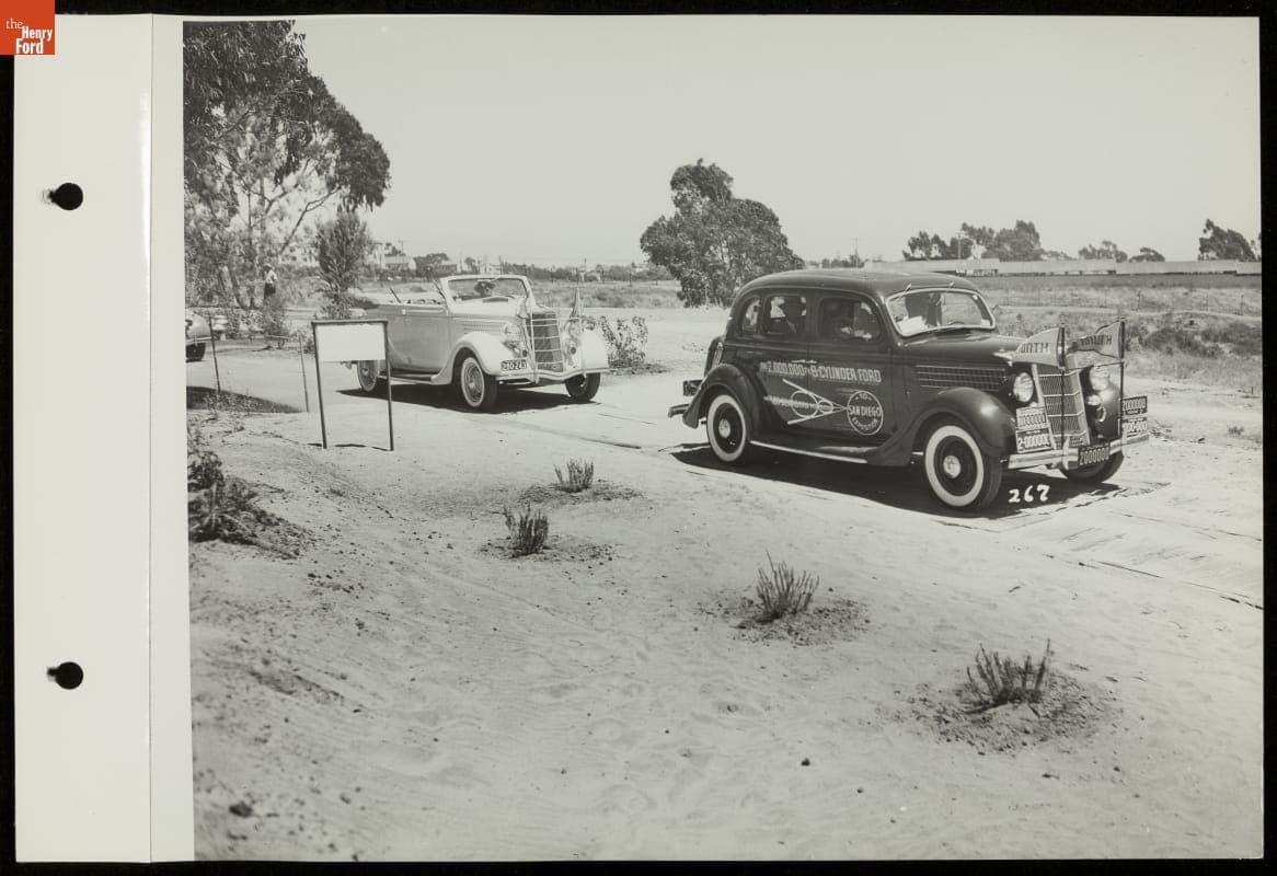 Two-Millionth Ford Car on the 'Roads of the Pacific' Exhibit, California Pacific International Exposition, San Diego, 1935