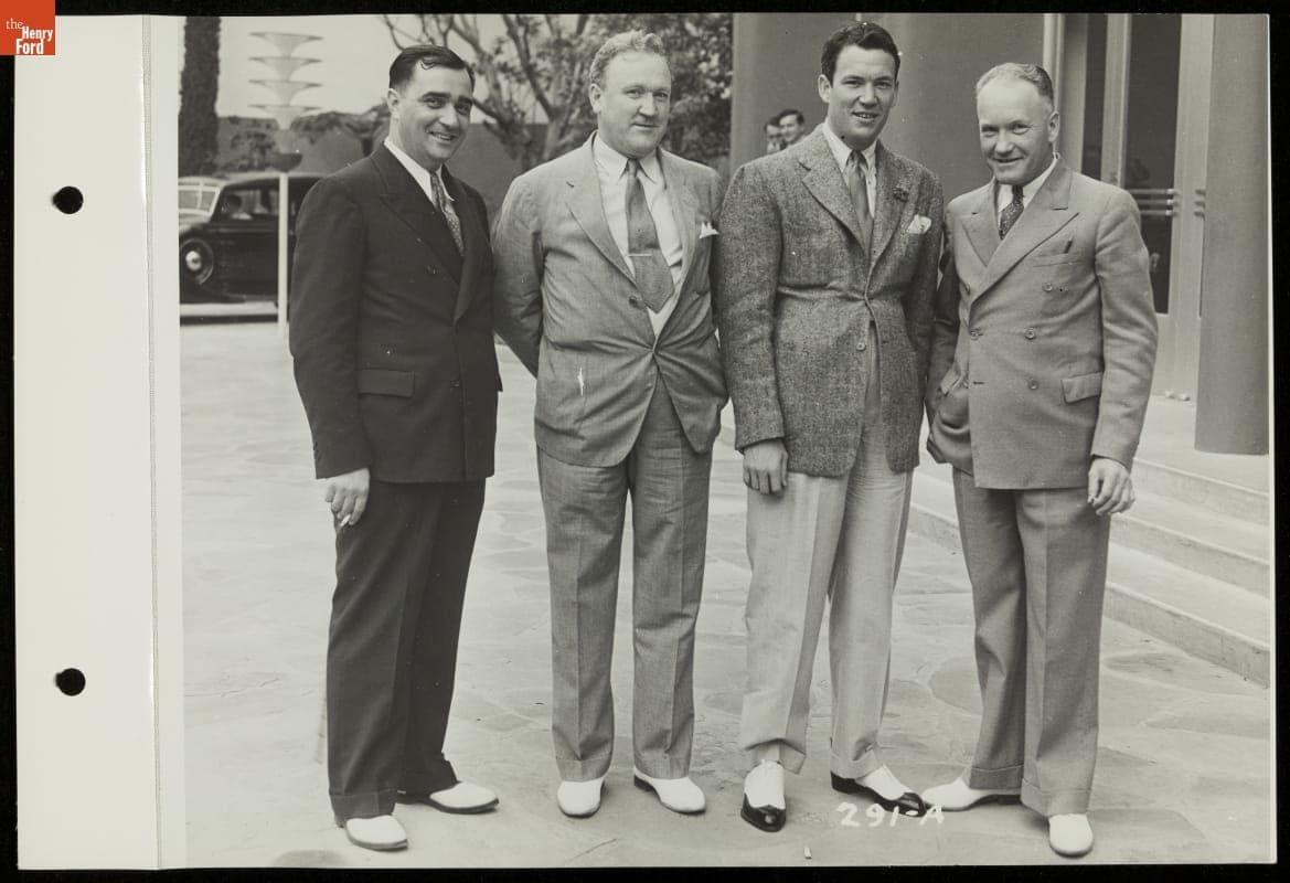 CBS Announcer Truman Bradley with Exhibit Officials, California Pacific International Exposition, San Diego, 1935