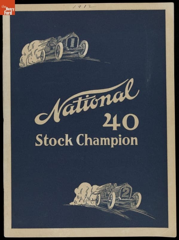 1912 National Motor Vehicle Co. Sales Brochure, "National 40 Stock Champion"
