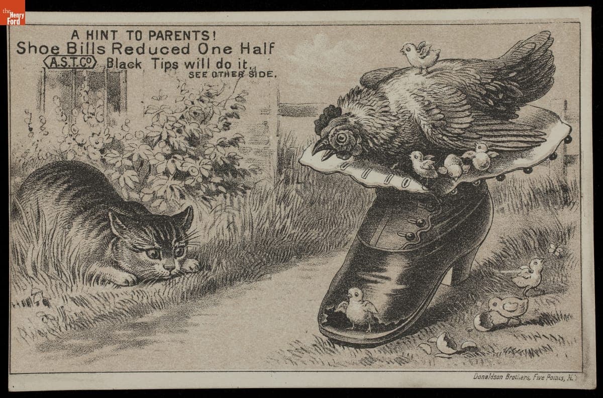 Trade Card for Children's Leather Shoe Tips, American Shoe Tip Co., 1870-1900