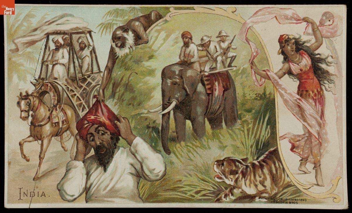 Trade Card for Ariosa Coffee, Arbuckle Bros., "India," 1893