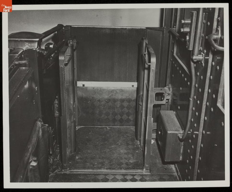 Wheelchair Lift Ramp inside the Presidential Rail Car "Ferdinand Magellan," circa 1943