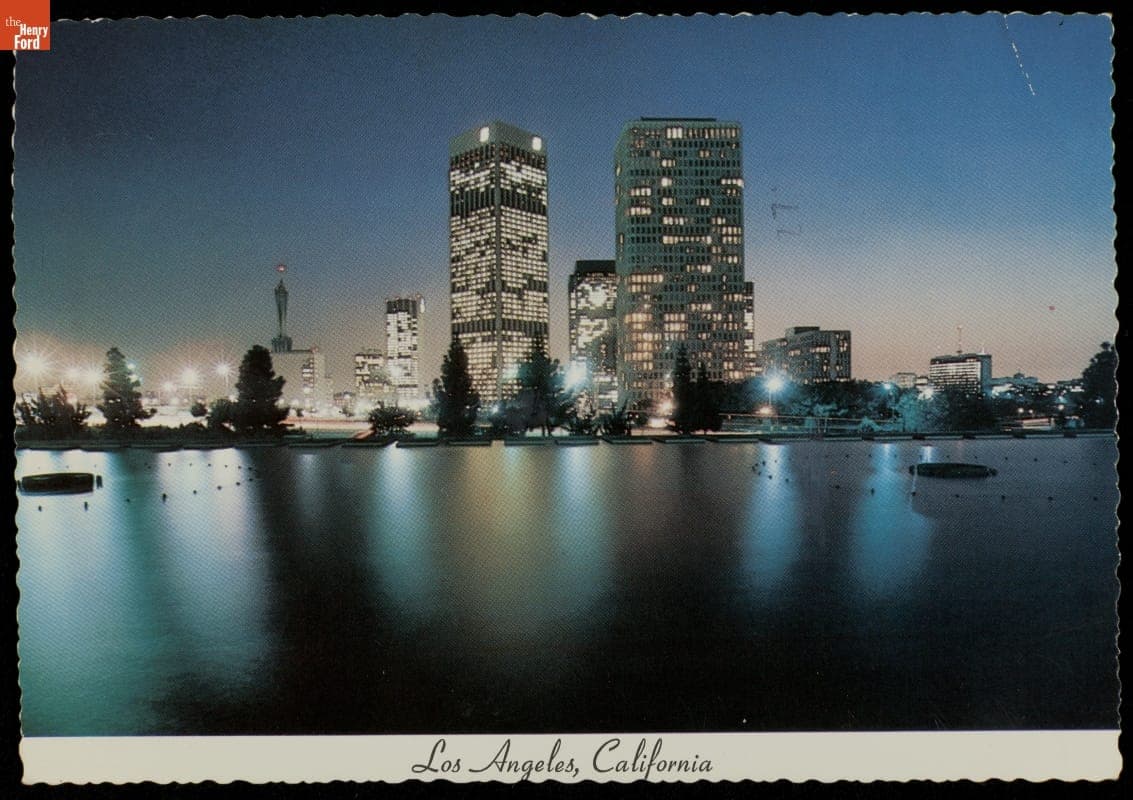 Night View of Los Angeles, California, 1980