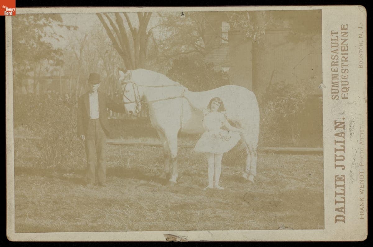 Dallie Julian, Somersault Equestrienne, circa 1900