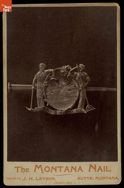 Brooch Commemorating "The Montana Nail," World's Columbian Exposition, 1893