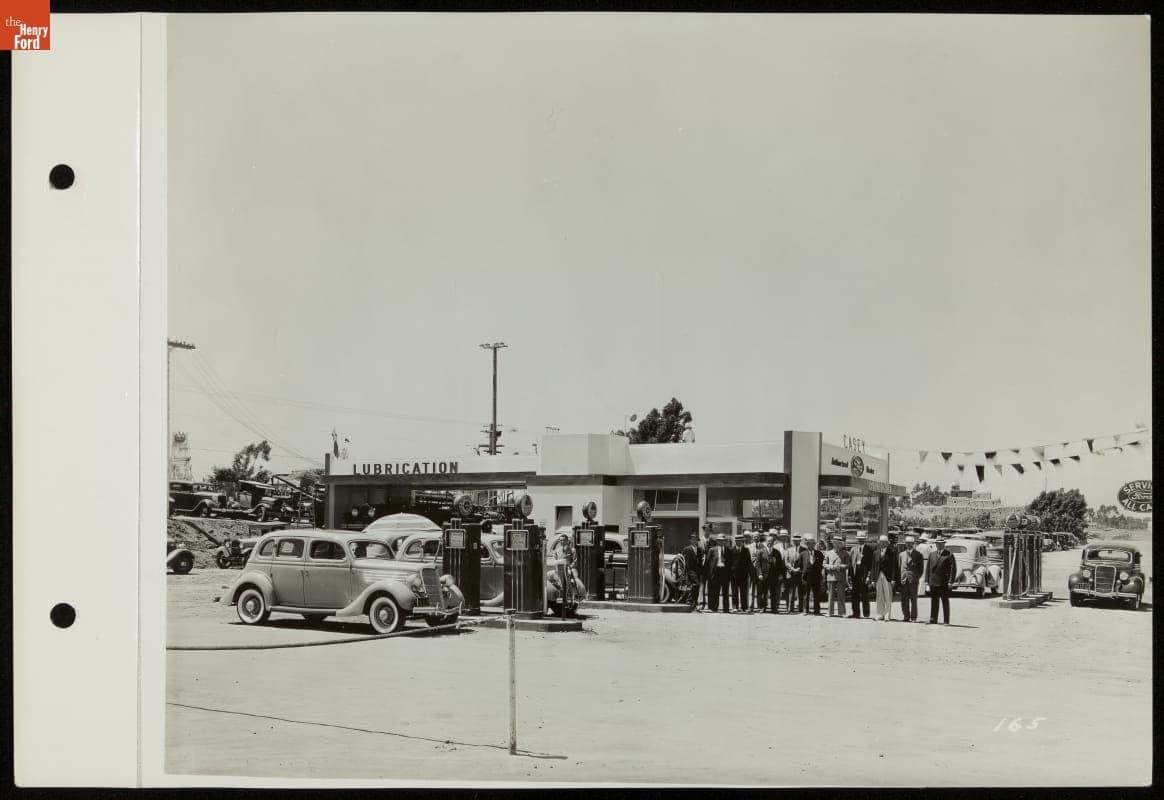 Front of Casey's Master Service Station, California Pacific International Exposition, San Diego, 1935