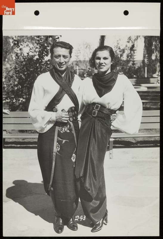 Vocalists Jose Manzanares and Dolores Anderson on the Patio of the Ford Building, California Pacific International Exposition, San Diego, 1935