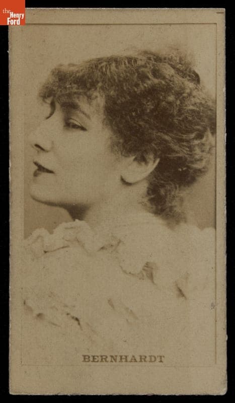 Actress Sarah Bernhardt on a Tobacco Advertising Card, circa 1890