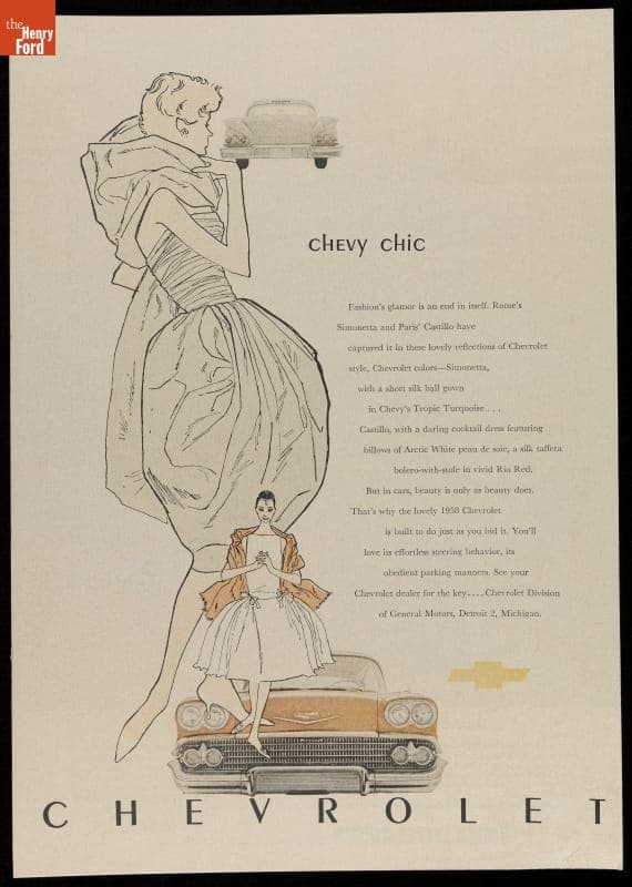 "Chevy Chic" Chevrolet Advertisement, 1958