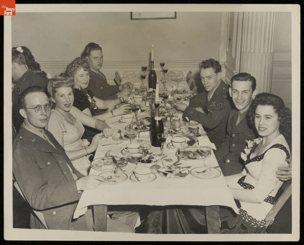AFL-USO Dinner for Percy Jones Hospital Veterans, Detroit, Michigan, 1945
