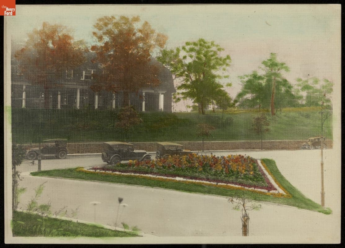 Cars Parked on Residential Street, New York State, circa 1915