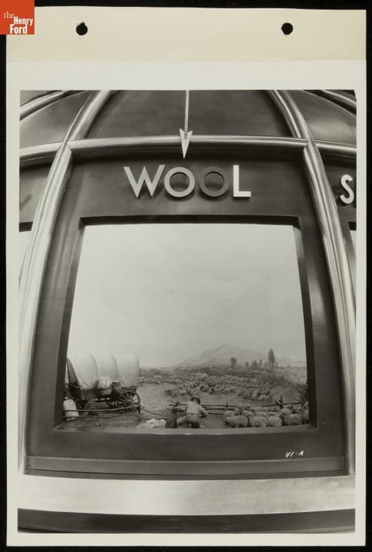 Sheep Shearing Diorama, Ford Exhibition Building, Century of Progress International Exposition, Chicago, Illinois,  1934