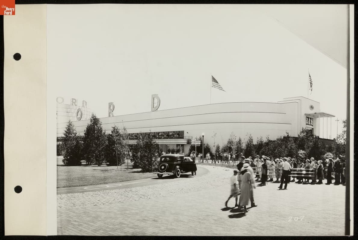 Visitors in Line for Roads of the World Tour, Century of Progress International Exposition, Chicago, Illinois, 1934