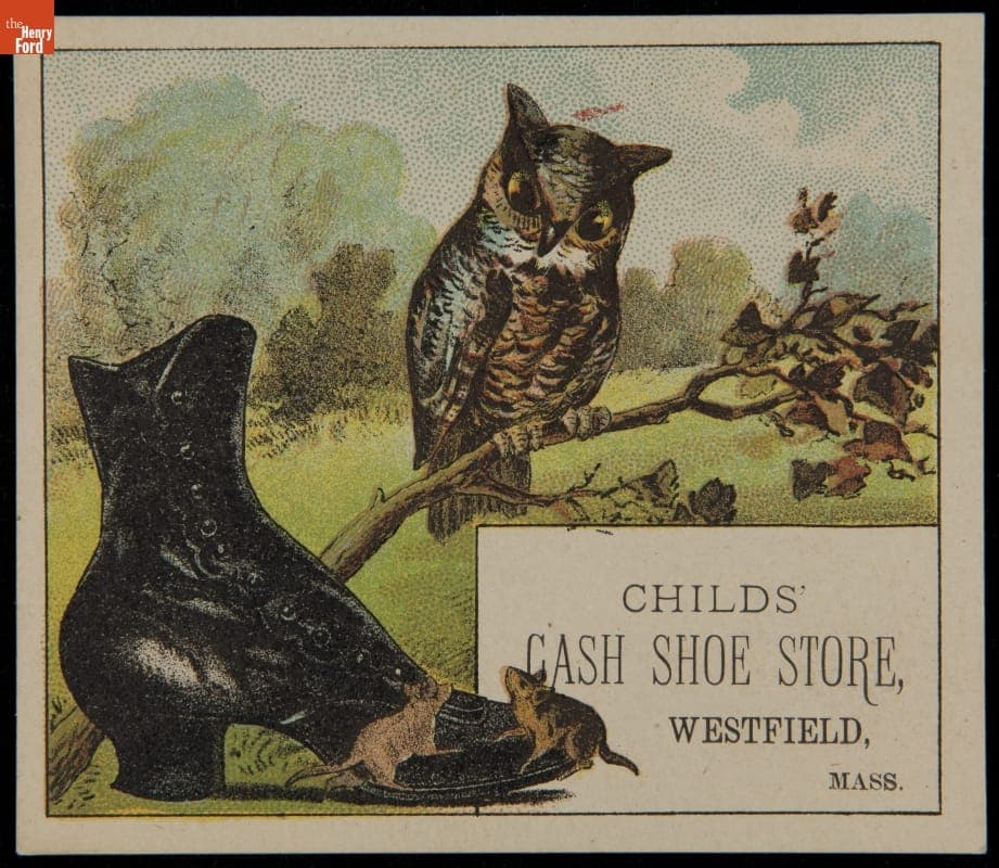 Trade Card for Childs' Cash Shoe Store, Westfield, Massachusetts, circa 1890