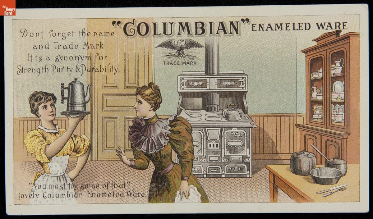 Trade Card for "Columbian" Enameled Ware, Columbian Enameling & Stamping Co., Inc., circa 1895