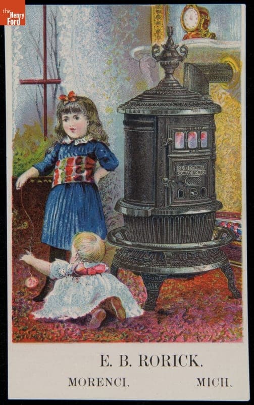 Trade Card for P. D. Beckwith's Round Oak Stoves, 1870-1890