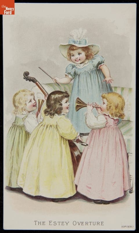 Trade Card for Estey Organ Company, "The Estey Overture," 1880-1890