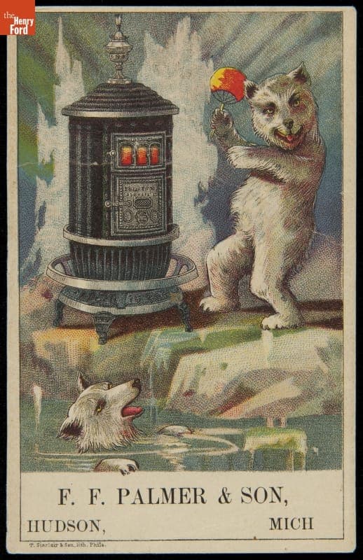 Trade Card for P. D. Beckwith's Round Oak Stoves, 1870-1890