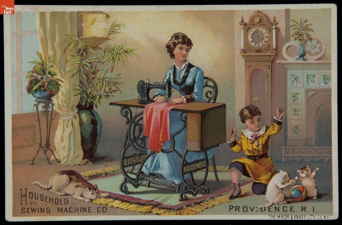 Trade Card for Household Sewing Machine Company, circa 1885