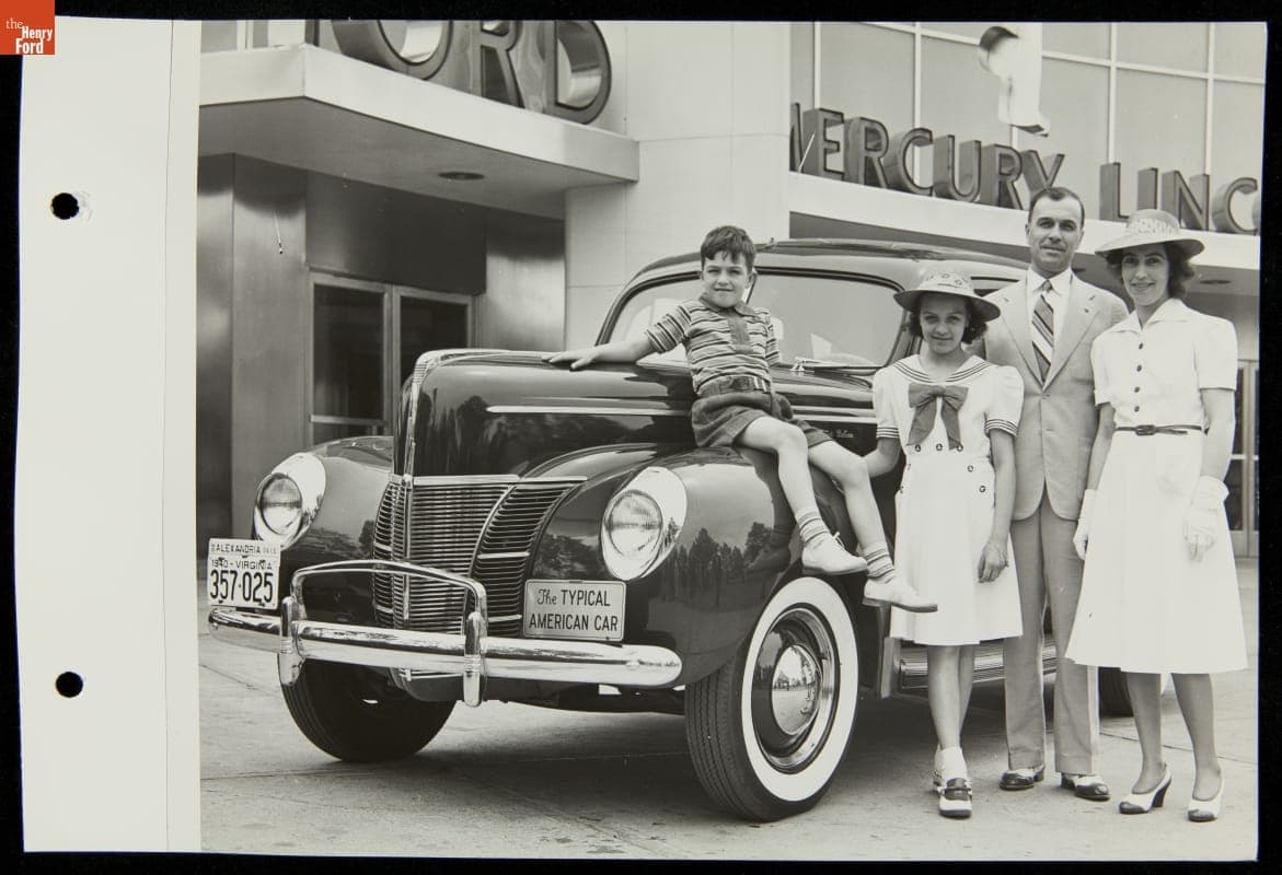 Family with Ford Automobile, Ford Exposition, New York World's Fair, 1940