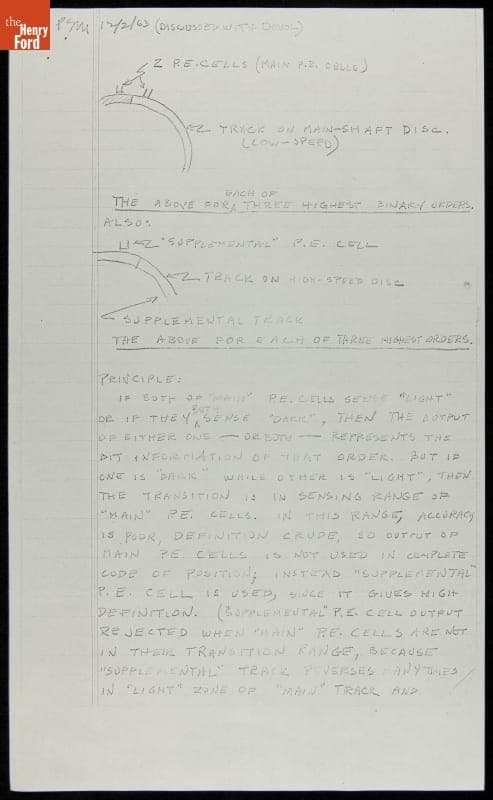 Notes regarding Binary Orders for Photoelectric Cells, 1963