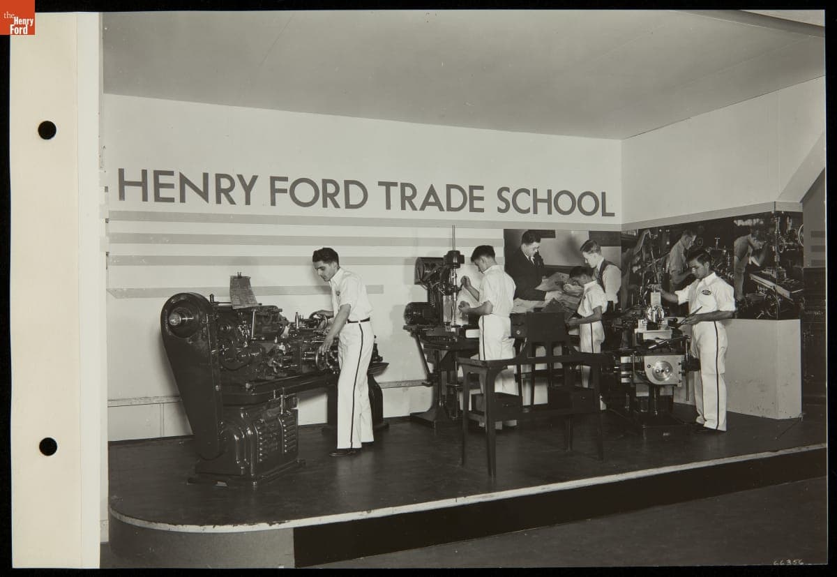 Henry Ford Trade School Students at Great Lakes Exposition, Cleveland, Ohio, 1936-1937