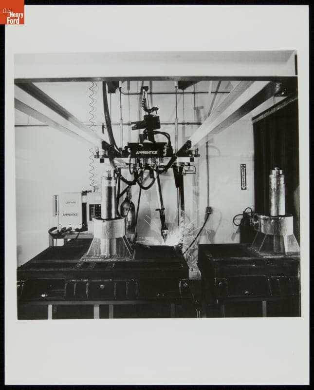 Apprentice Robot Welding, circa 1980