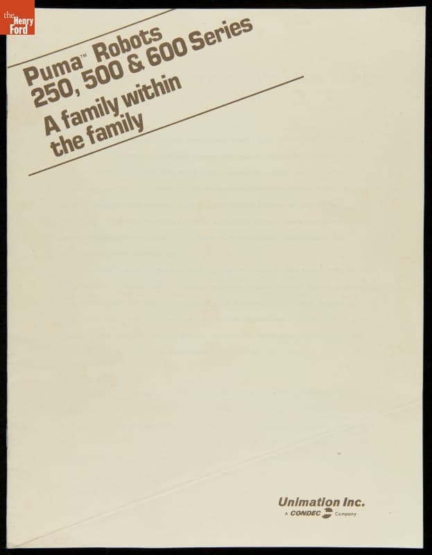 Puma Robots 250, 500 & 600 Series, Unimation Inc., 1979-1982