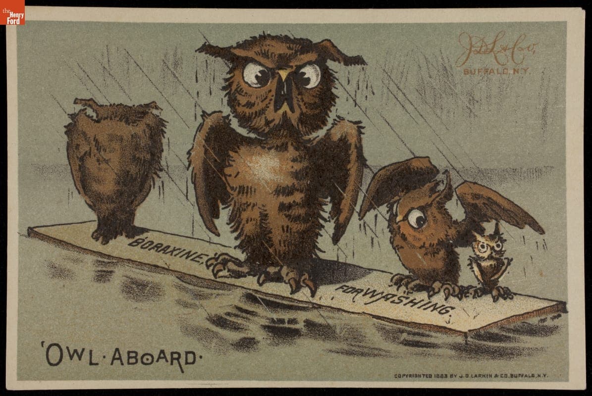 Trade Card for "Boraxine" Soap, J. D. Larkin and Company, 1883-1892